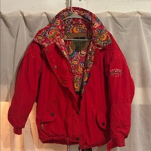 Powerhorn Red Jacket with Colorful Lining